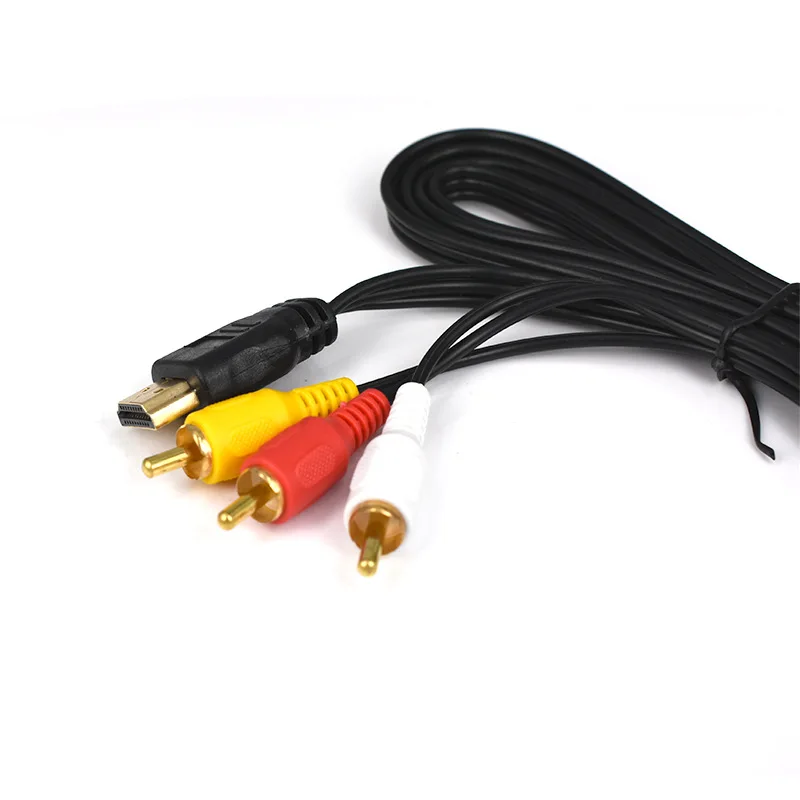 1 5 м HDMI-совместимый штекер к 3 RCA Видео Аудио AV адаптер кабель 3RCA стереозвук для