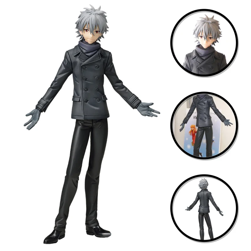 

In stock 22cm Japanese Original Anime Kaworu Nagisa Figure Action Figure Collectible Model Anime EVA Doll Toys Winter Clothing