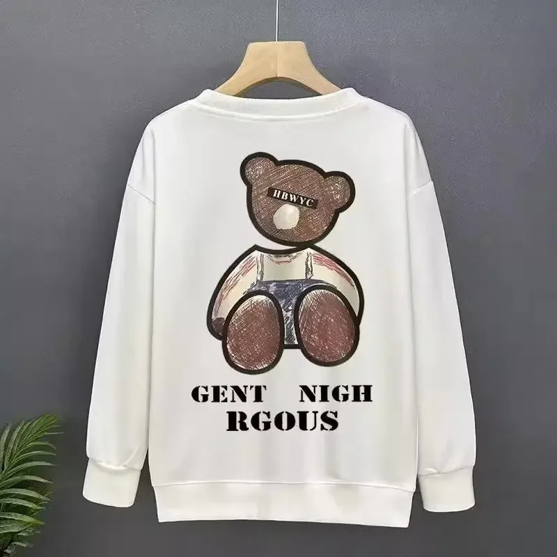 

Свитшот женский хлопковый с длинным рукавом, японская Футболка с принтом белой Луны, топ с круглым вырезом, одежда для мужчин, осень