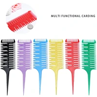 1pc professional hair dyeing comb weaving hair brush sectioning highlight comb barber hairdressing combs salon hair styling tool