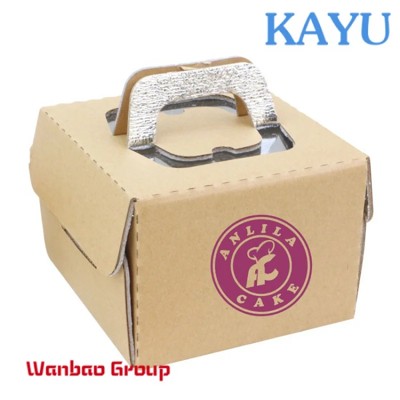 Wholesale thermal carton insulated packing box food delivery cake box with window