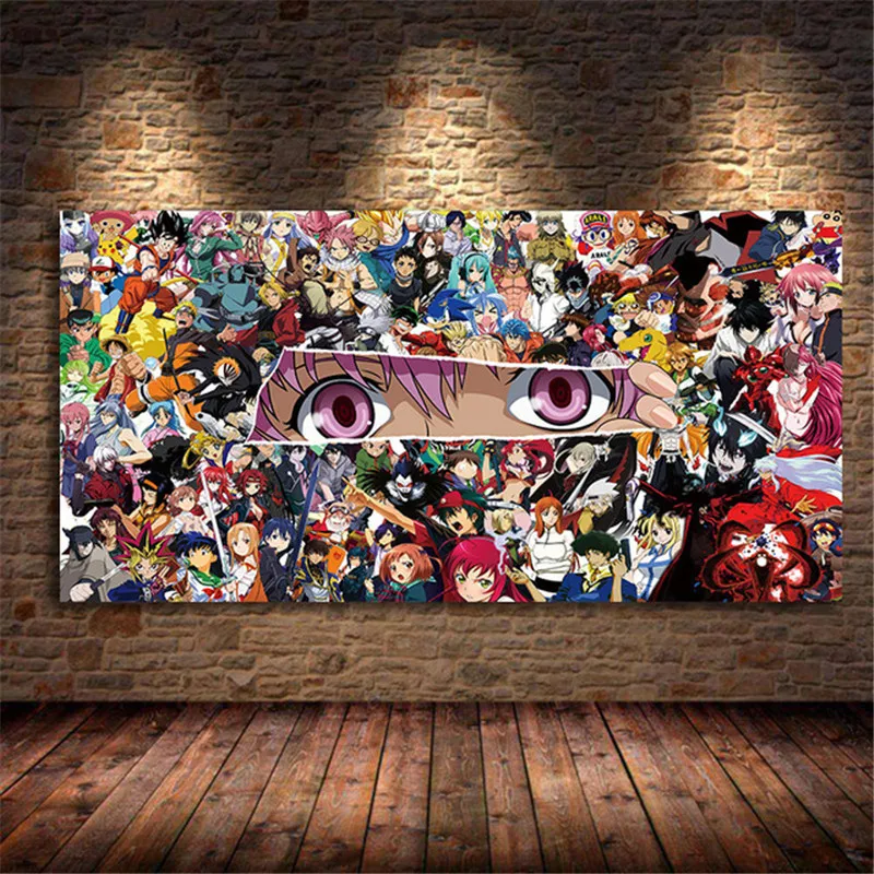 

Japanese Anime Canvas Paintings Cartoon Wall Art Pictuers Posters And Prints For Boy'S Room Bedroom Home Decoration Unframed