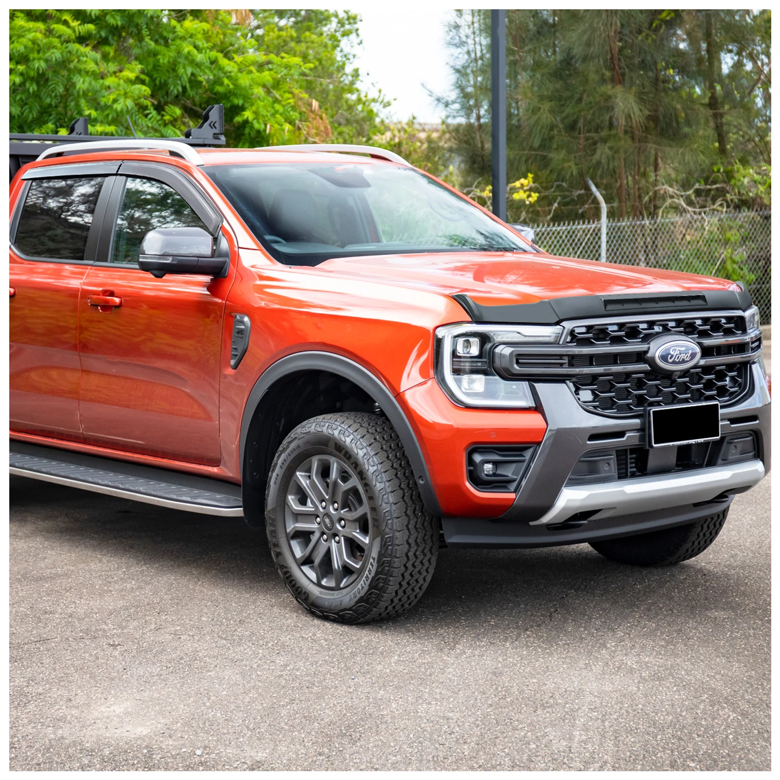 Защита капота + ветрозащитный козырек для Ford Ranger T9 2022 2023 2024 Wildtrak XLT XLS XL Sport Next Gen