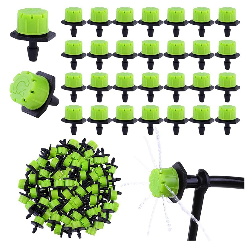 

300Pcs 1/4Inch Adjustable Micro-Type Drip Irrigation System Watering Sprinklers Anti-Clogging Emitter Garden Supplies