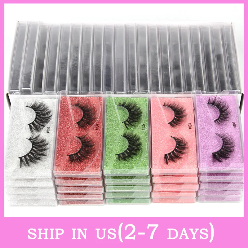 

Wholesale Mink Eyelashes 4/20/50/200pcs 3d Mink Lashes Natural false Eyelashes messy fake Eyelashes Makeup False Lashes In Bulk
