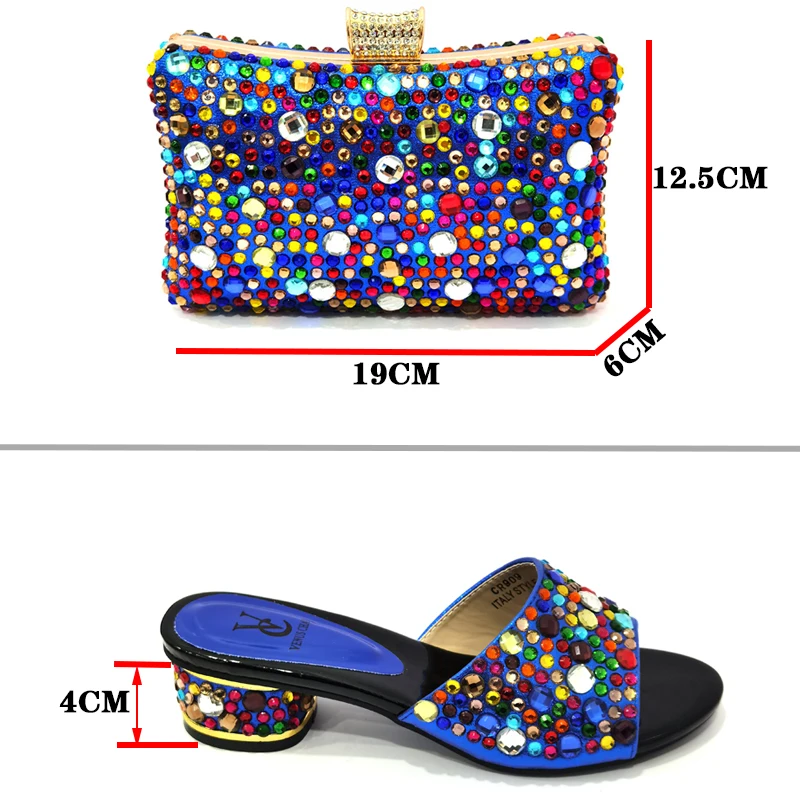 Silver Color New Design High Quality African Women Shoes and Bag to Match with Platform Pretty Price Sandals for Wedding Party |