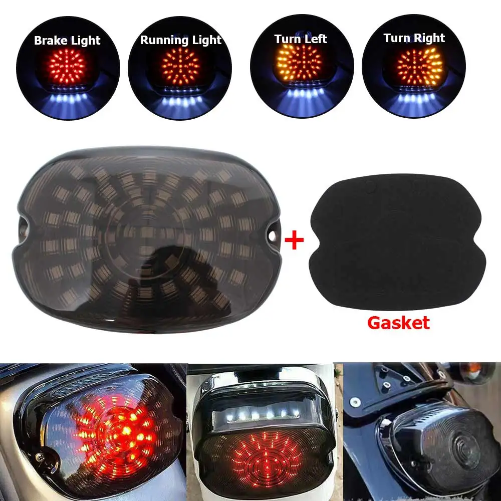 

Motorcycle LED Tail Light Turn Signals luz trasera moto Run Rear Brake Lights For Harley Sportster Dyna Touring Softail Electra