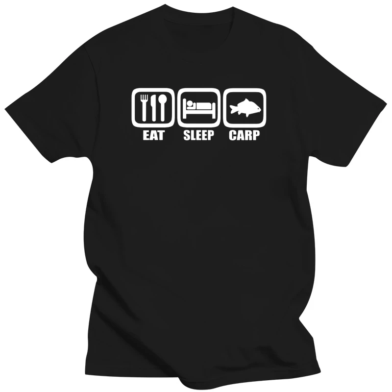 

Футболка EAT SLEEP для карпа, новинка 2018, Повседневная футболка с коротким рукавом, в стиле кэжуал
