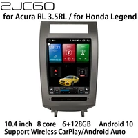 zjcgo car multimedia player stereo radio navigation inch android 10 screen for acura rl 3 5rl honda legend kb1 kb2 2004%e2%80%932012