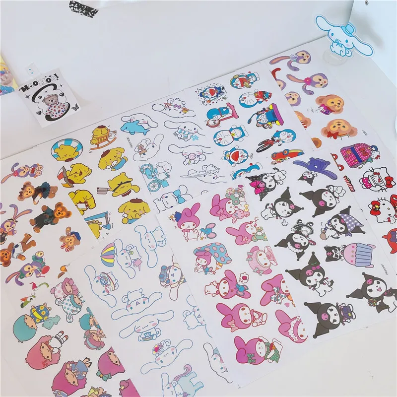 

Аниме Kawaii Cinnamoroll Kuromi My Melody KT, милый мультяшный водонепроницаемый держатель для ручек «сделай сам», ручная роспись, декоративная наклейка, по...