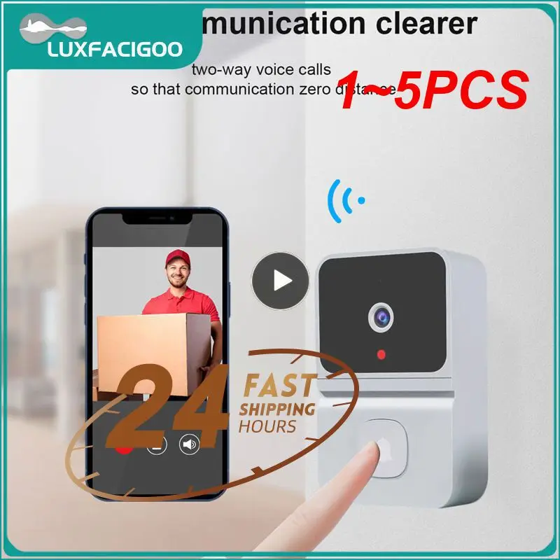 

1~5PCS Tuya WiFi Video Doorbell Smart Home Indoor Security Protection Camera Two Way Intercom Night Vision Rechargeable Smart
