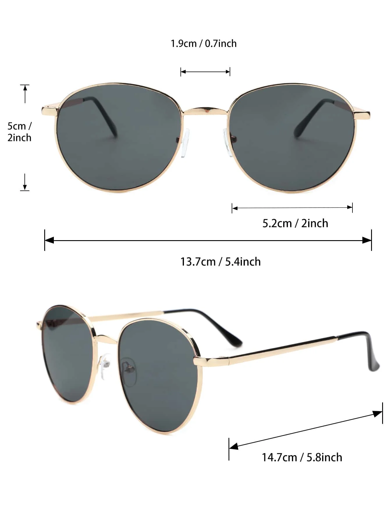 1 шт. солнцезащитные очки унисекс в металлической оправе