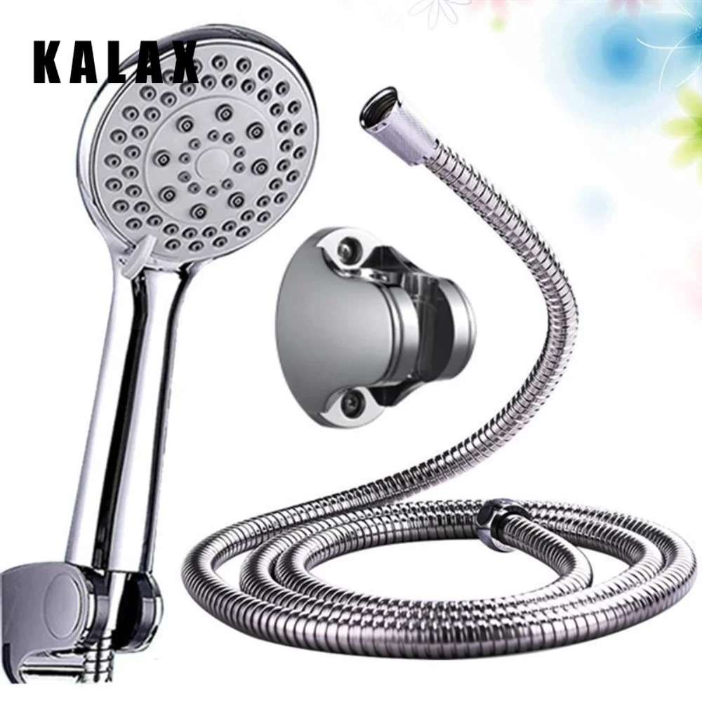 

3Pcs/Set Shower Set Shower Head Shower Tube Shower Wall Holder Stainless Steel Rustproof ABS Shower Kit for Home Bathroom