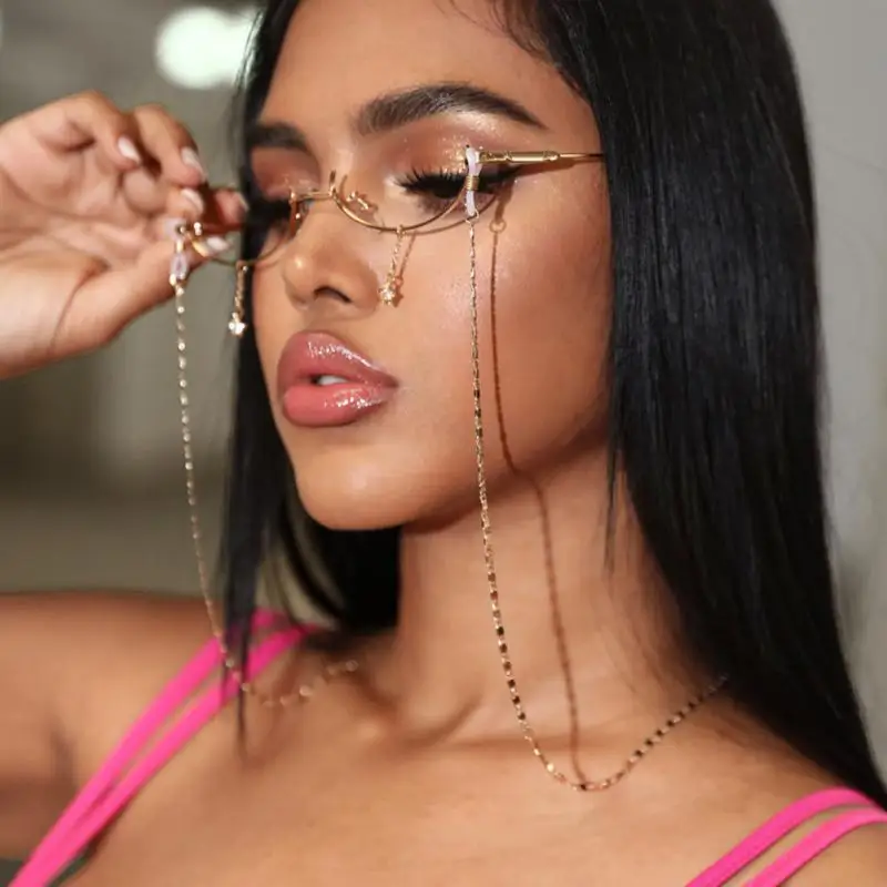 

Simple Metal Glasses Chain For Women Anti-lost Mask Hanging Chain Casual Glasses Accessories Fashion Jewelry 2022 Summer