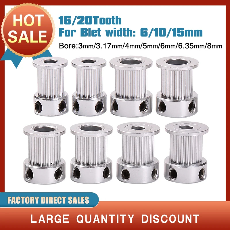 Детали для 3D-принтера GT2 зубчатый шкив 16 зубьев 2GT 20 алюминиевое отверстие 5 мм 8