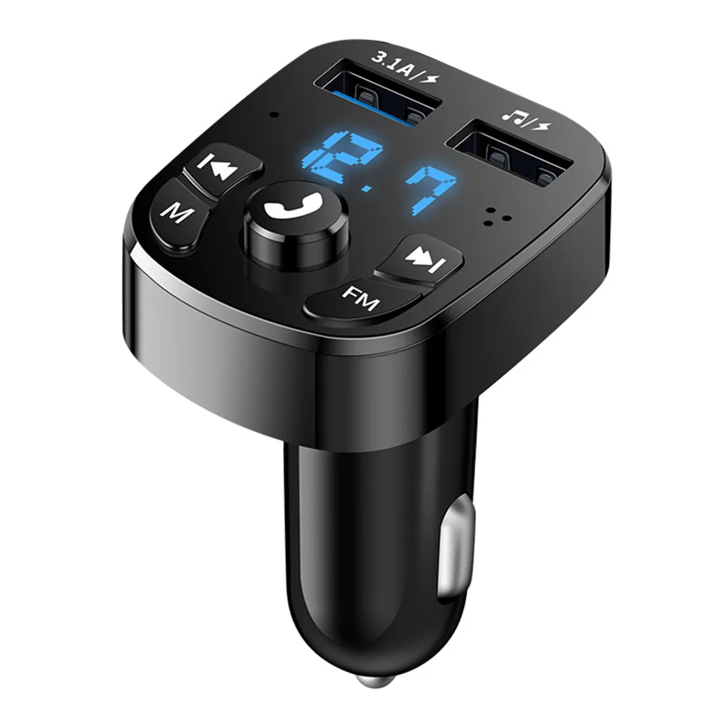 

Автомобильное зарядное устройство FM-передатчик Bluetooth Audio Dual USB Автомобильный MP3-плеер Авторадио Зарядное устройство громкой связи 3.1A Быстрое зарядное устройство Автомобильные аксессуары