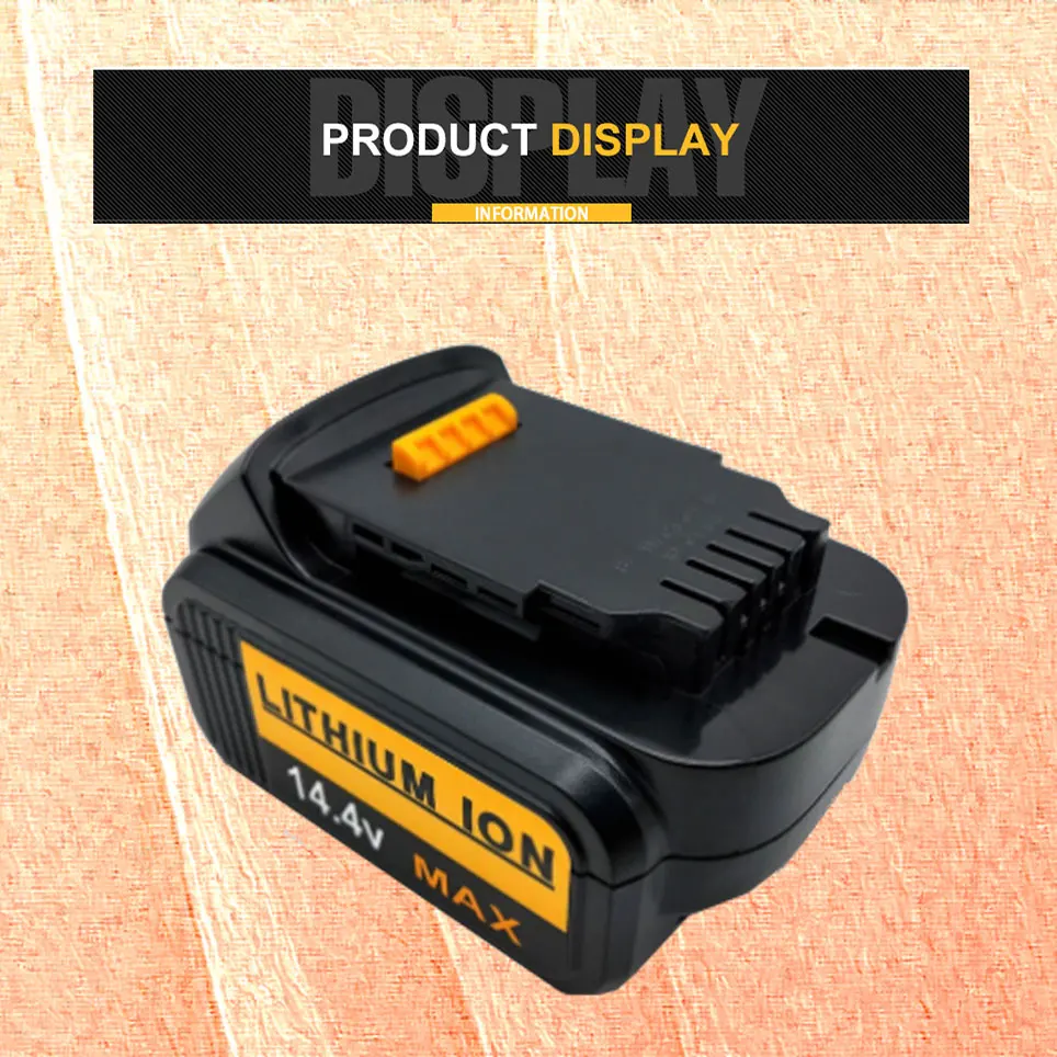 

2022 12800mAh 14.4V Li-Ion Replacement Power Tool for DeWalt Cordless Drill DCB140 DCB141 DCB142 DCF835L2, DCL030 XR, DCD936L2