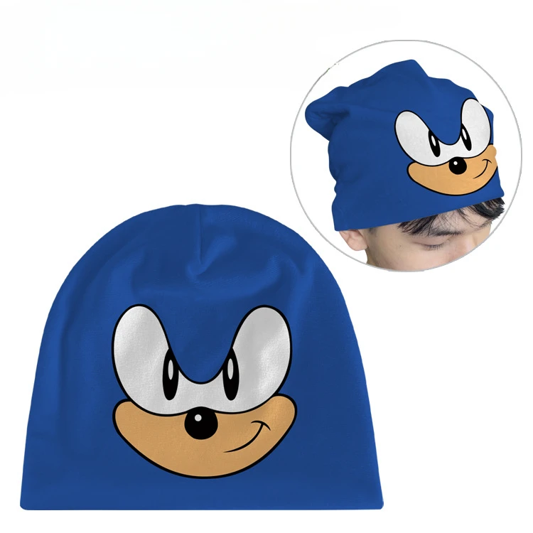 

Sonic Peripheral Printing Hat Plush Pullover Warm Hat Cartoon Knitted Hat Cosplay Hat