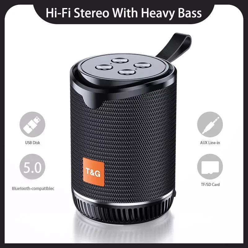 

Small Mini Wireless Bluetooth-compatible Speaker Portable FM Radio TF AUX USB Speakers Subwoofer Music Column Boom Box altavoz