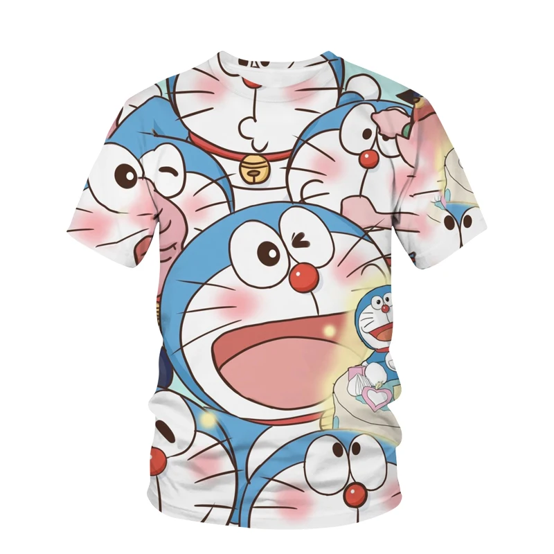 

Men's Summer T-shirt Fashion Street Japanese Anime Doraemon Pattern T-shirt Fashion Elements Children's T-shirt