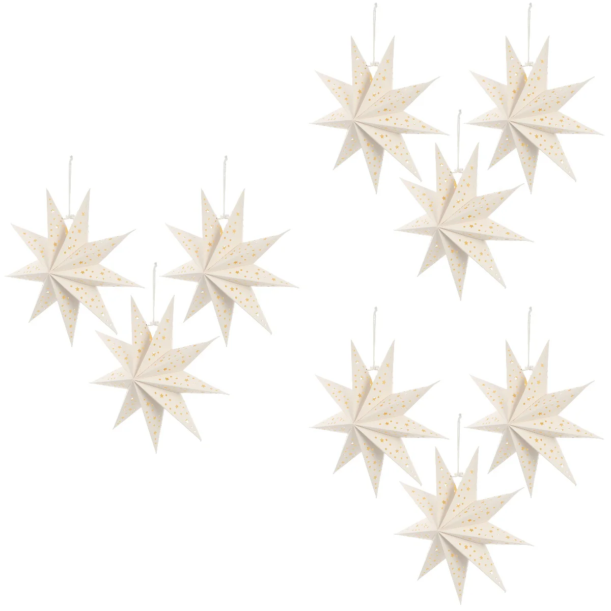 

Star Christmas Paper Lantern Lamp Lampshade 3D Shade Decorations Hanging Cover Lanterns Ceiling Covers Lights Decorative Window