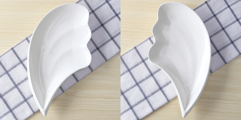 Набор из 2 предметов фарфоровая тарелка для торта с тиснением угловых крыльев