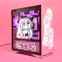 himouto anime stickers for pc casejapanese cartoon decor decal for atx mid tower computer skinwaterproof easy removable