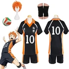 Haikyuu аниме Хината шоё Косплей Костюм  10 волейбол шорты с коротким рукавом летние аксессуары для взрослых