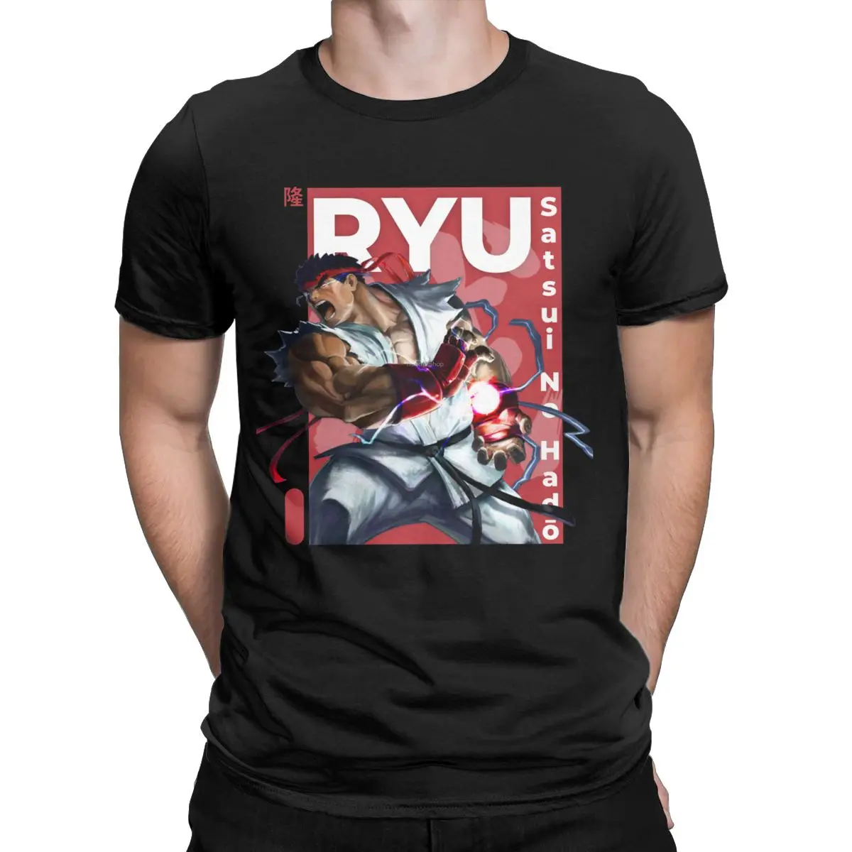 

Vintage Ryu street fighters Men's shirt Crew Neck 100% Cotton T Shirts Short Sleeve Tee Shirt Adult Tops
