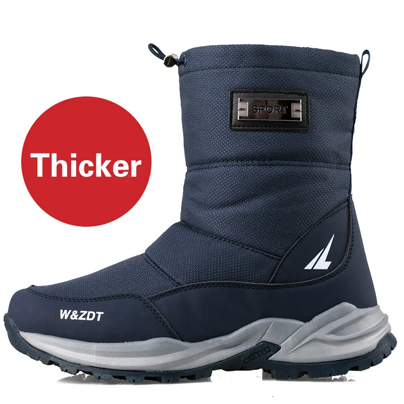 

Winter High Boots For Man Outdoor Walking Mans Footwear Non-slip Snow Boots Cotton Shoes Plus Velvet Keep Warm Men Casual Shoes