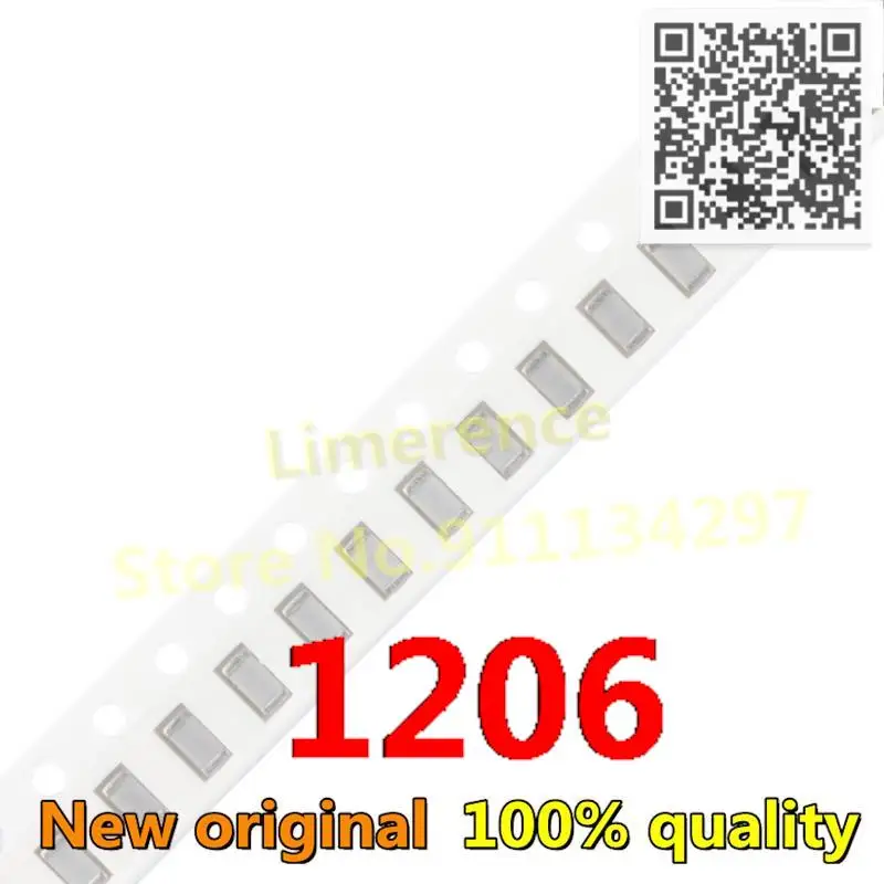 

Микроконденсатор 1206, 18 пФ (180) ± 5% 100 в CC1206JRNPO0BN180(10 шт.)
