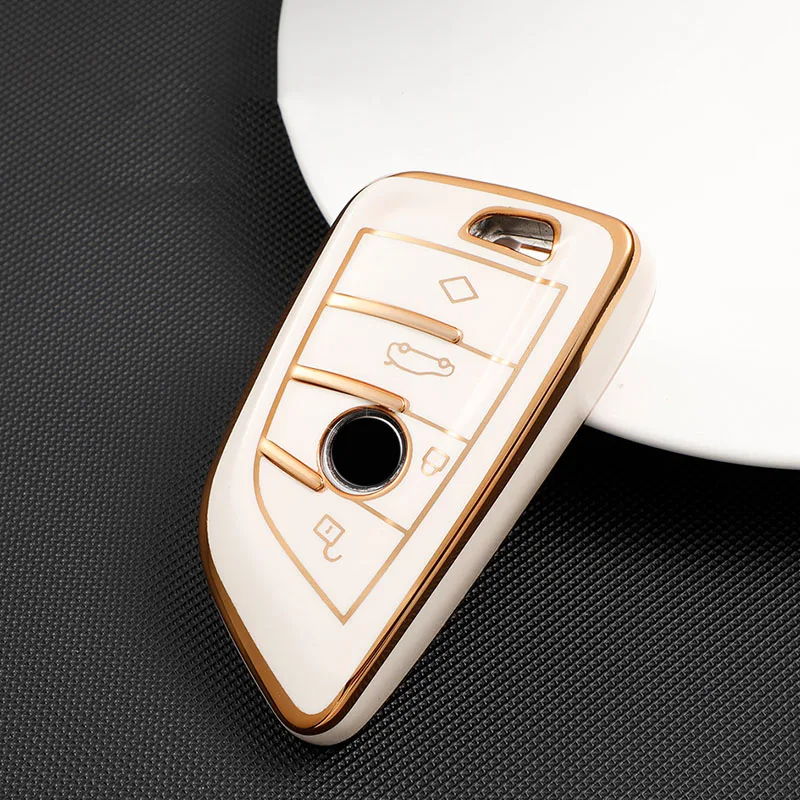 

TPU Car Key Case Cover for BMW X1 X3 X5 X6 Series 1 2 5 7 F15 F16 E53 E70 E39 F10 F30 G30 Remote Keychain Shell Protector