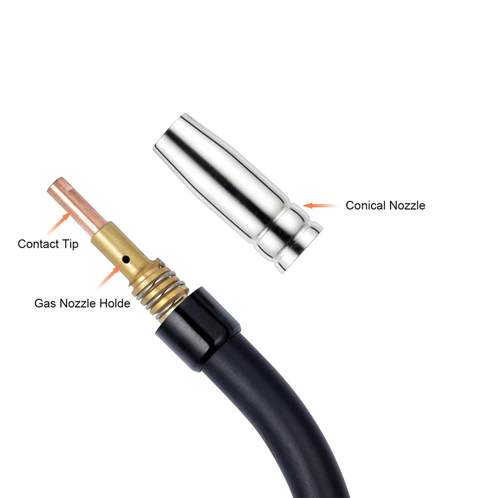 

5pcs/set Contact Tip Consumables MIG Welding MB15 15AK 0.6/0.8/0.9/1.0/1.2mm Contact Tip With Tip Holder Guard Nozzleb