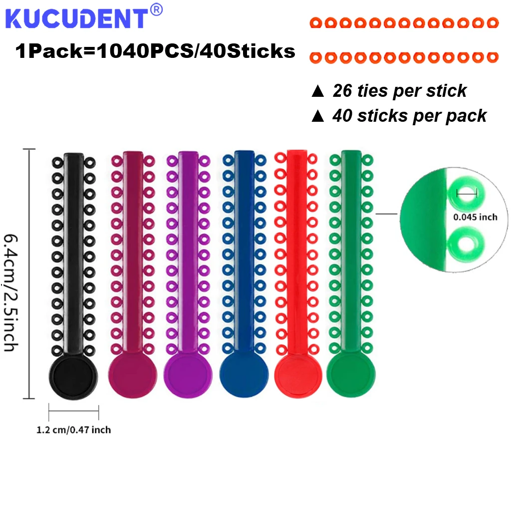 1040шт/40Sticks стоматологические ортодонтические эластичные лигатурные завязки