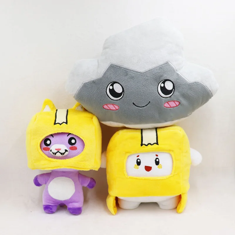 

3pcs /set Lankybox Removable Cartoon Robot Soft Toy Plush Children's Gift Turned Into A Doll Girl Bed Pillow 20-29cm