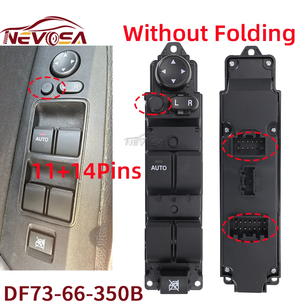 Фото Левый водитель для Mazda 2 M2 2007 2008 2009 2010 2011 2012 2013 2014 2015 Переключатель стеклоподъемника с приводом DF73-66-350B DF74-66-350B №3