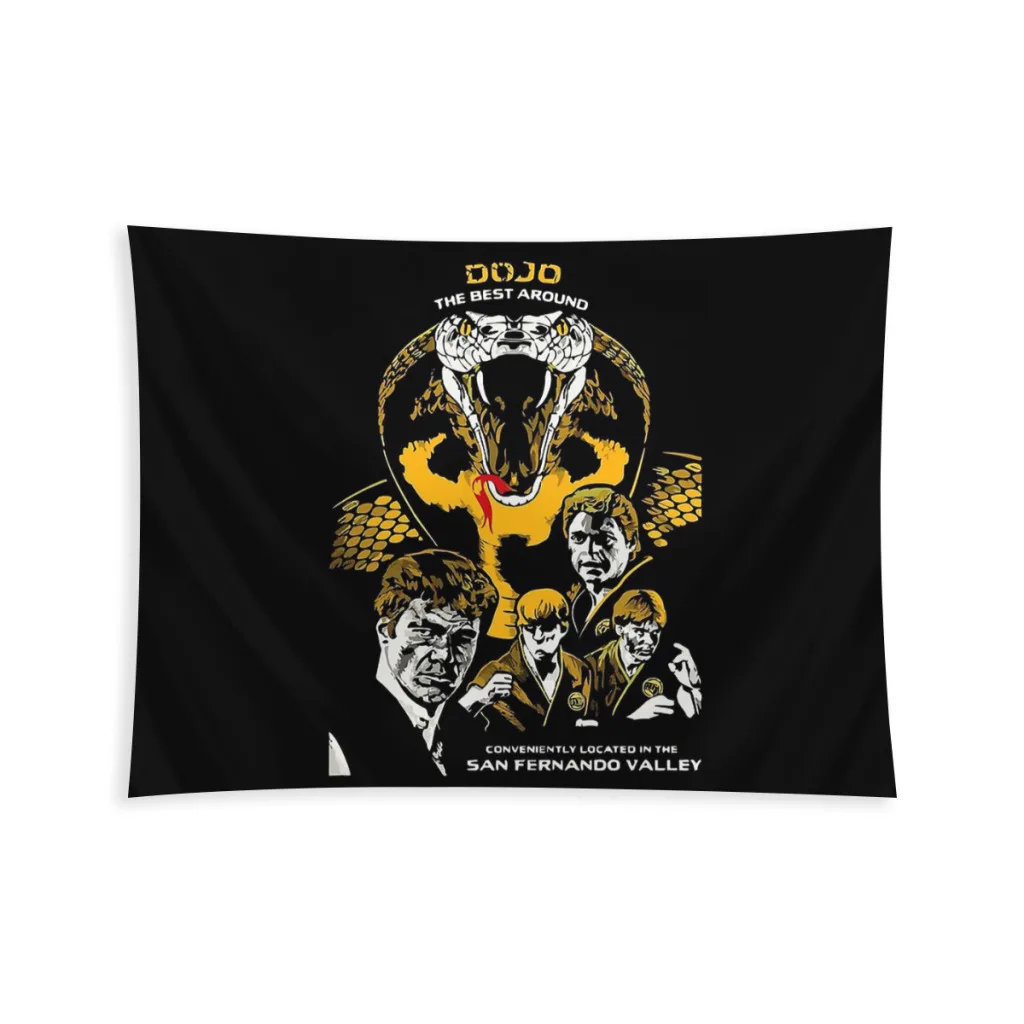 

Merch Dojo The Best Around Bedroom Tapestry Cobra Kai TV Background Hanging Covering Living Room Arts Decor Ornaments Gobelin