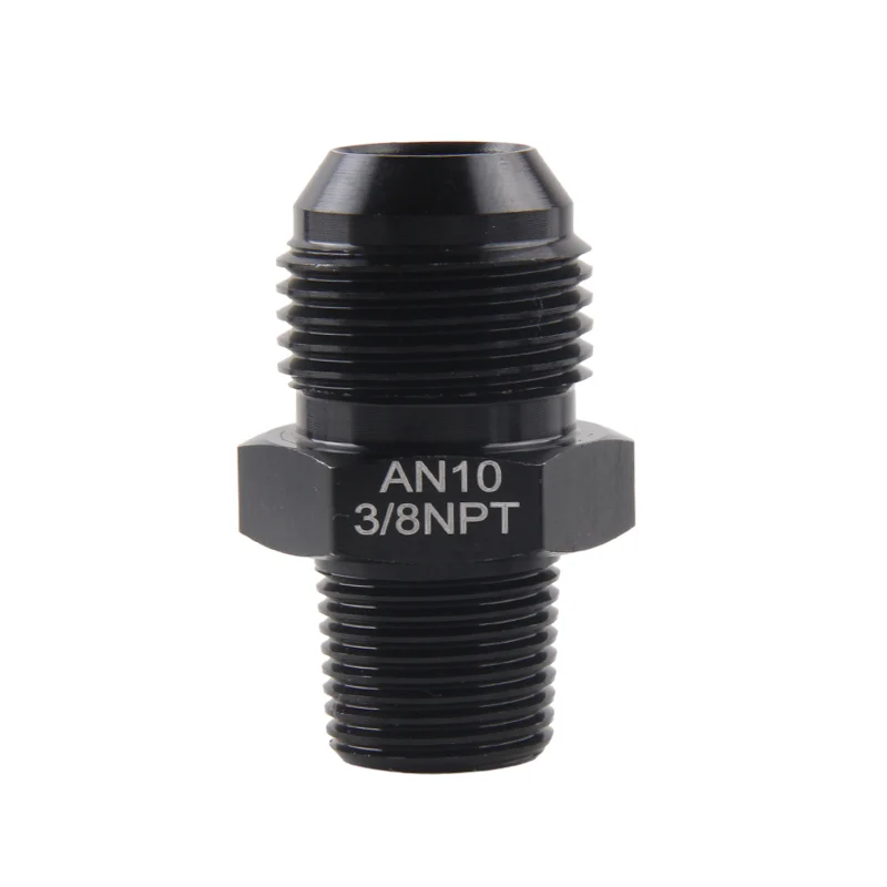 

-10AN AN10 To NPT 3/8 Straight Fuel Hose Adapter Pipe Thread Fitting