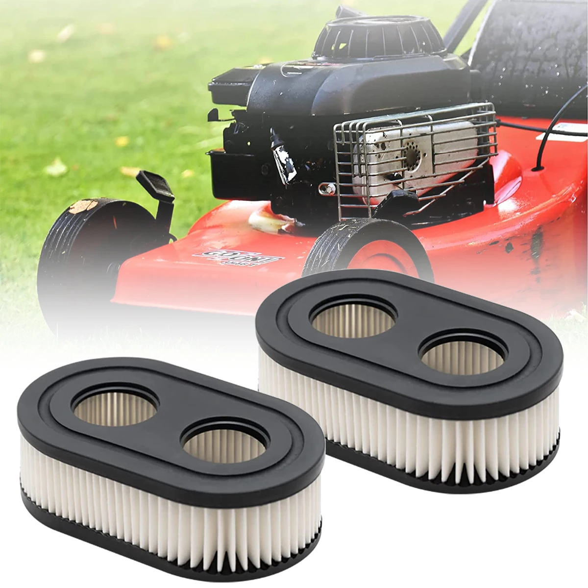 

New 2pcs Air Cleaner Cartridge Good Breathability Air Filter Prolong Lawn Mower Life Air Filter Replacement Weeder Air Filter