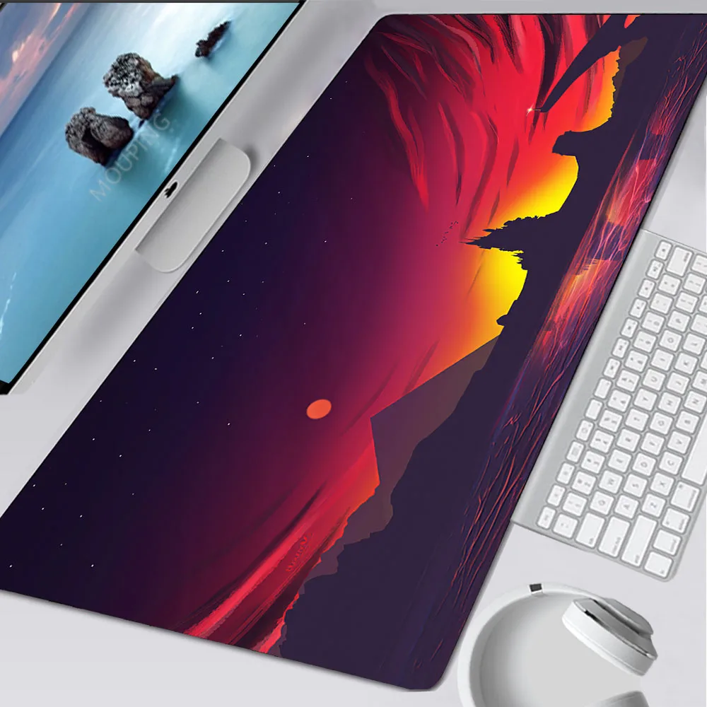 

Xayah Landscape Mouse Pad Red XXL Gaming Desk Mat Pc Gamer Laptop Mouse Mats Computer Table Mousepad Xxl Office Carpet Rubber
