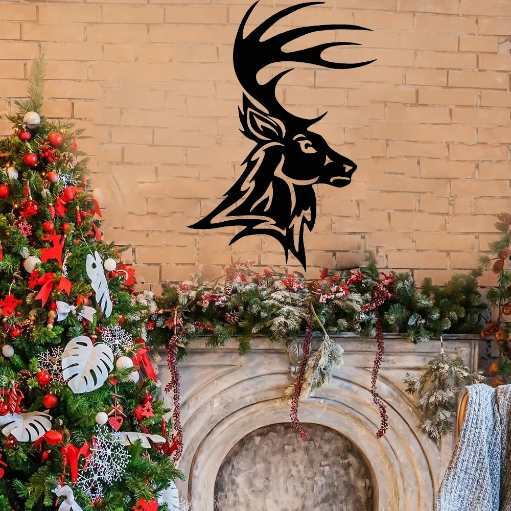 Металлический знак Бак-олень для декора кабины: внутренний орнамент. Стойка