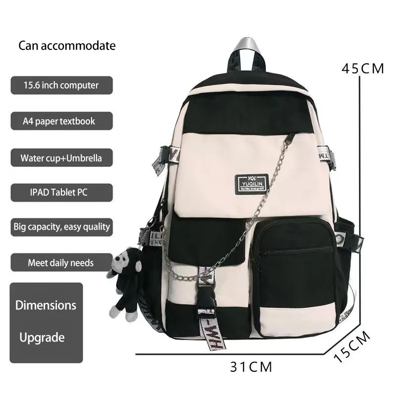 Xiaomi Schoolbag Female Student Backpack Large Capacity Fashion Boy Backpack Computer Bag Femal School Backpack School Bags
