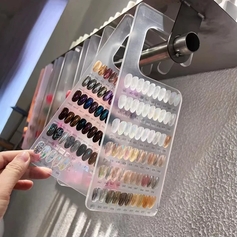 

5pcs Nail Art Display Board False Nail Sample Display Acrylic Hanger Fingernail Display Stands Showing Holder For Manicure Art