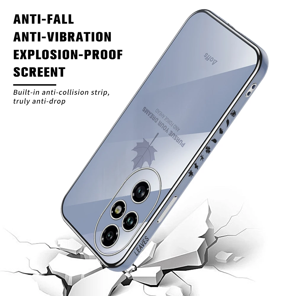 Чехол для телефона с рисунком кленового листа и ремешком Honor 200 Pro