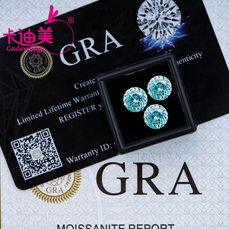 CADERMAY Муассанит синий 0.5-5 карат