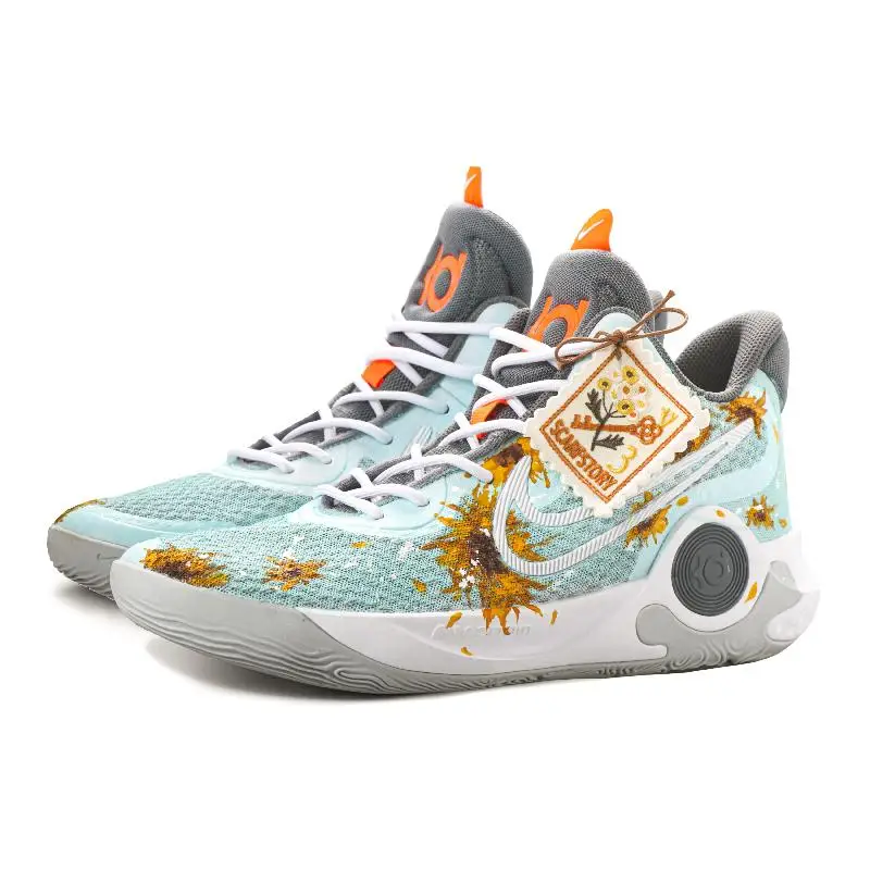 【Настроить】Nike KD Trey 5 IX Баскетбольные кроссовки унисекс средней высоты Синие