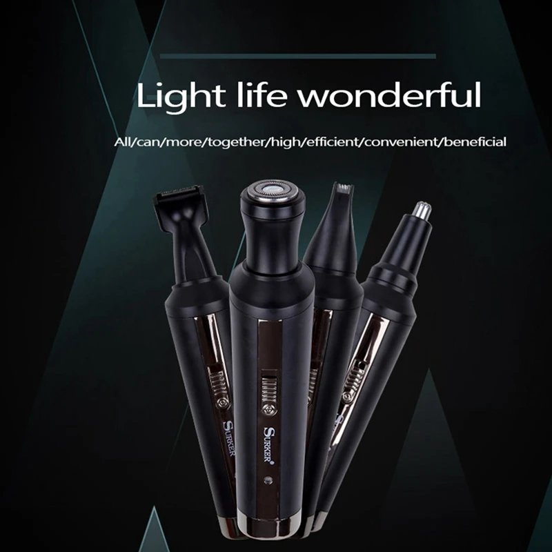 

SURKER SK-217 Multifunctional Electric Shaving Nose Ear Trimmer Rechargeable Beard Trimer Men Grooming Kit Electric Hair Clipper
