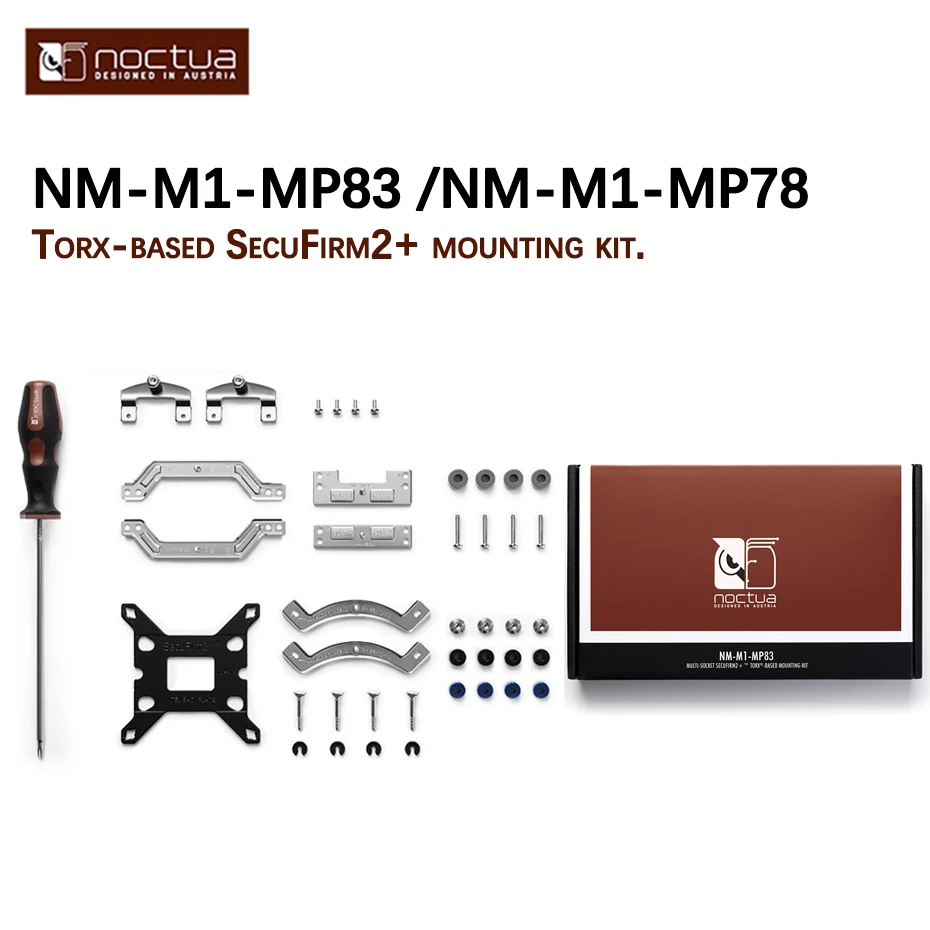 Фото Noctua NM-M1-MP83/NM-M1-MP78 Chromax.черный монтажный комплект, кронштейн для обновления кулера процессора для LGA1851 1700 1200 115X AM5 AM4 №1