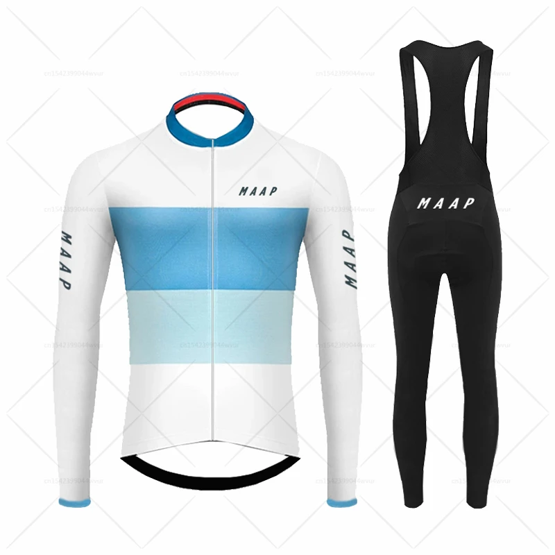 

Мужские осенние трикотажные комплекты для велоспорта MAAP 2023 года, велосипедные рубашки с длинным рукавом, одежда для велоспорта, трико и брюки для езды на велосипеде