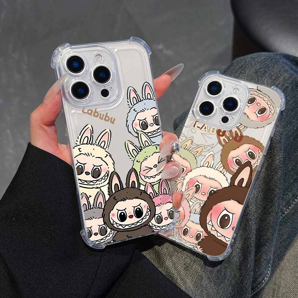 Cartoon New Doll Labubus Phone Case For Xiaomi Redmi 14C 13C 12C K50 K40 Note 13 12 11 10 9S 4G 5G Anti Fall Clear Back Cover